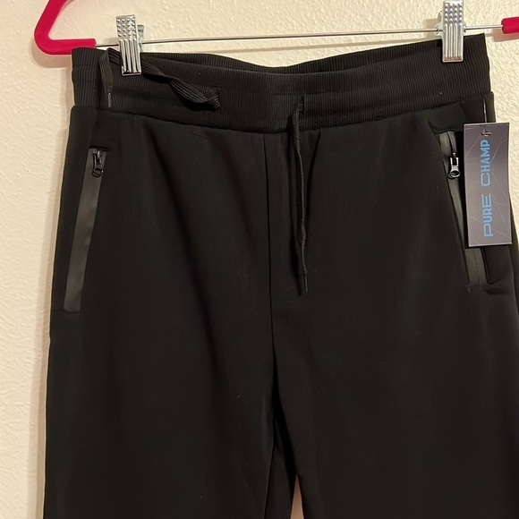 Pure Champ Boys NWT Size XL 14/16 Black Fleece Jogger Zip Pocket Sweatants - Picture 2 of 11